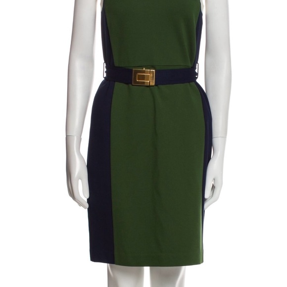 Tory Burch colorblock sleeveless mini sheath dress. XS pockets - Picture 6 of 9